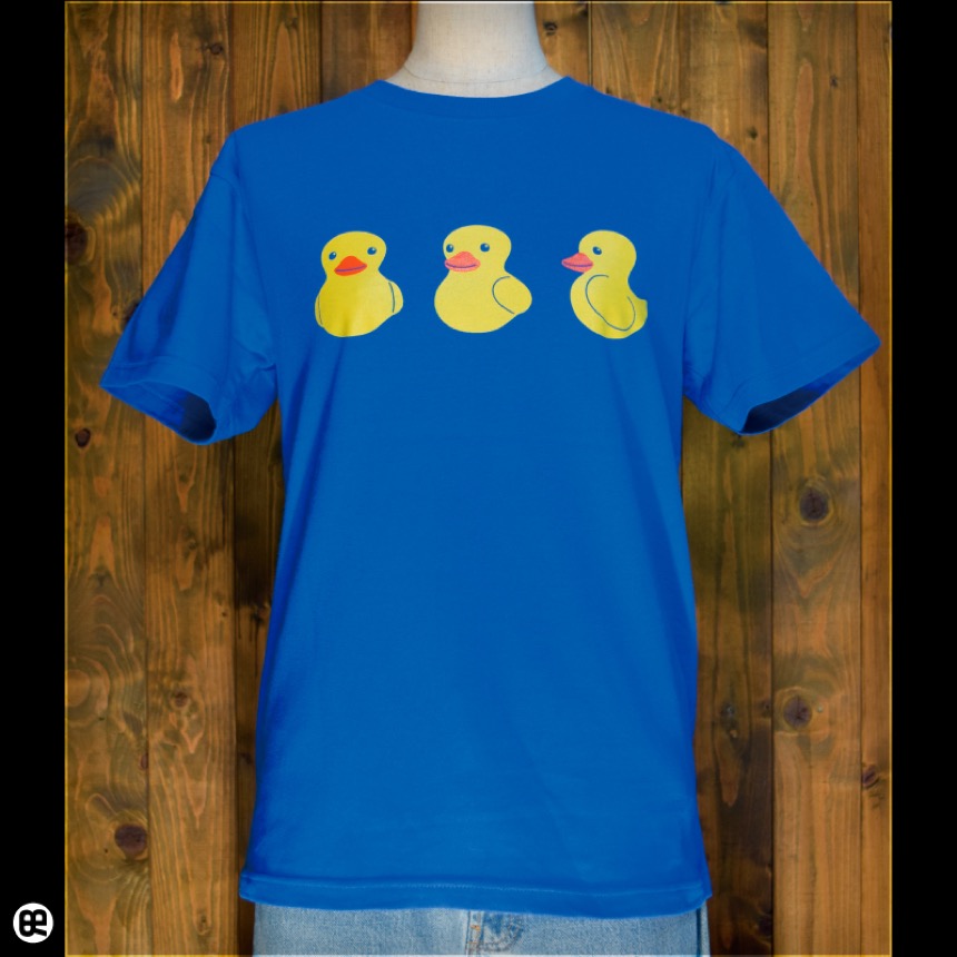 ラバーダック：ミディアムブルー：Tシャツ