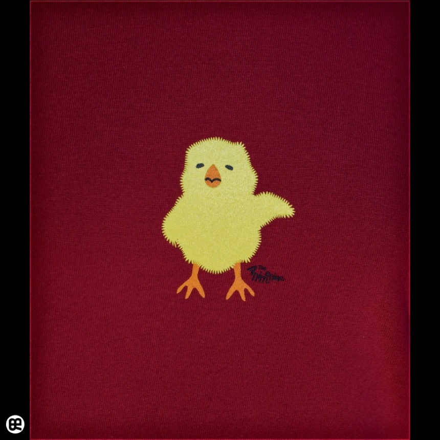 ひよこ：バーガンディ：Tシャツ