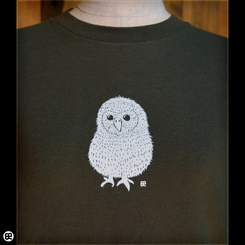 まるいとり：アーミーグリーン：Tシャツ