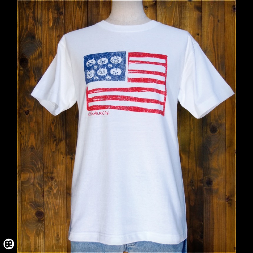 にゃメリカ合衆国：ナチュラル：Tシャツ