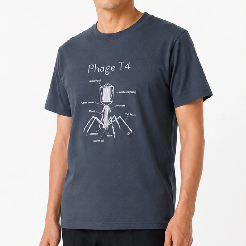 T4ファージ：デニム：Tシャツ