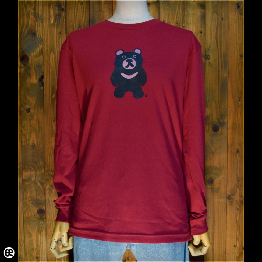 1.6インチリブLST：くまーる：バーガンディ