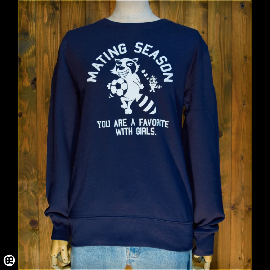 トレーナー：薄地8.4oz：プレイボーイ：ディープネイビー