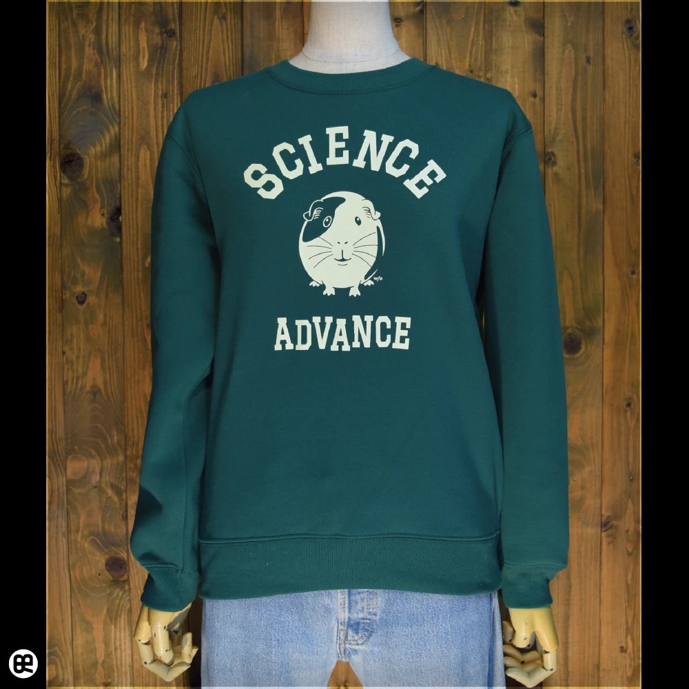 トレーナー：厚手裏起毛モルモット：アイビーグリーン