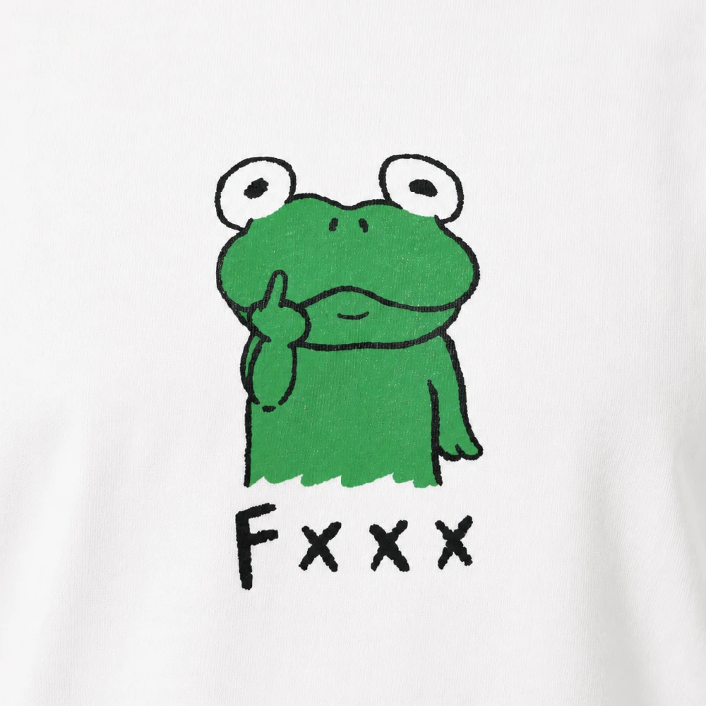 Frog：ホワイト：Tシャツ