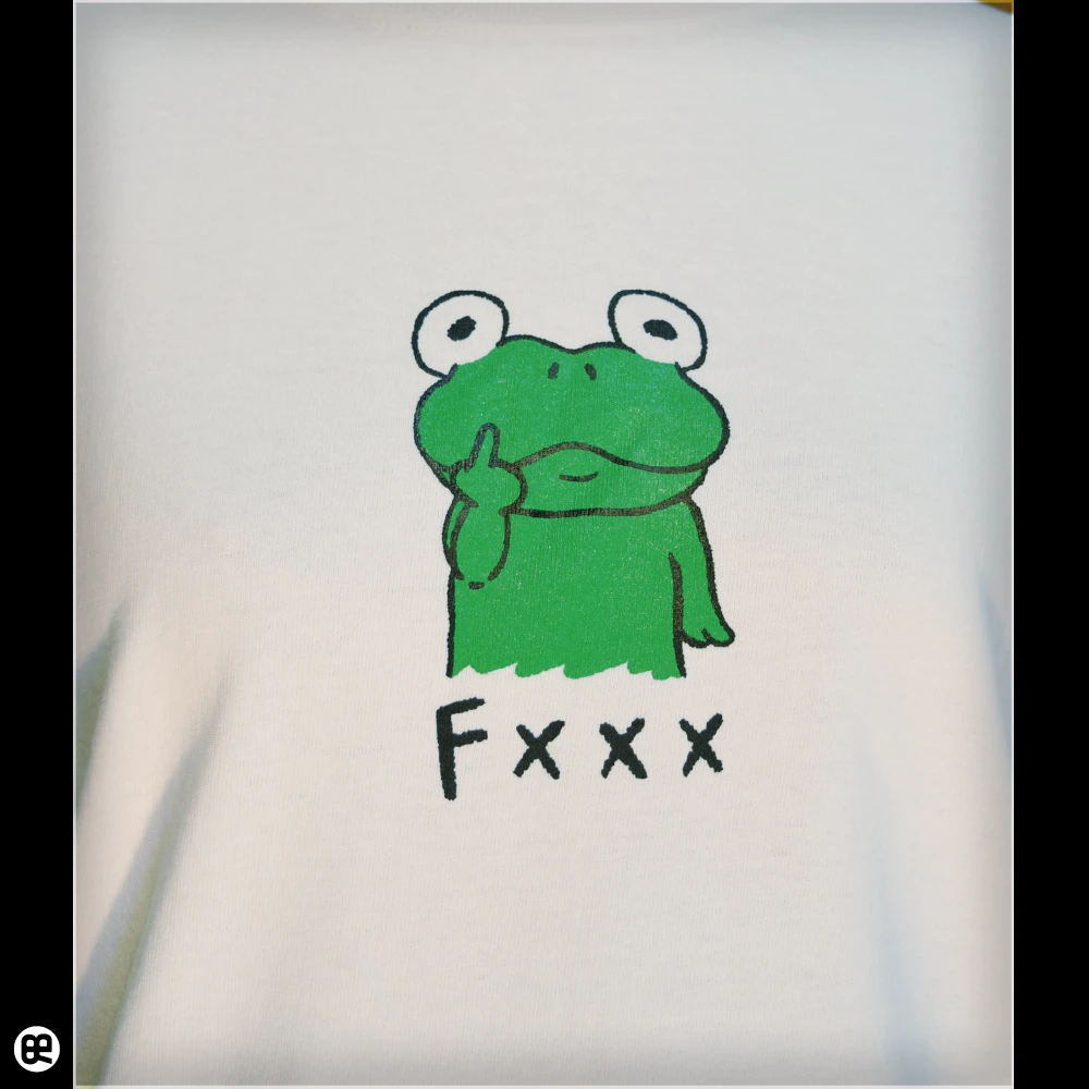 Frog：ホワイト：Tシャツ