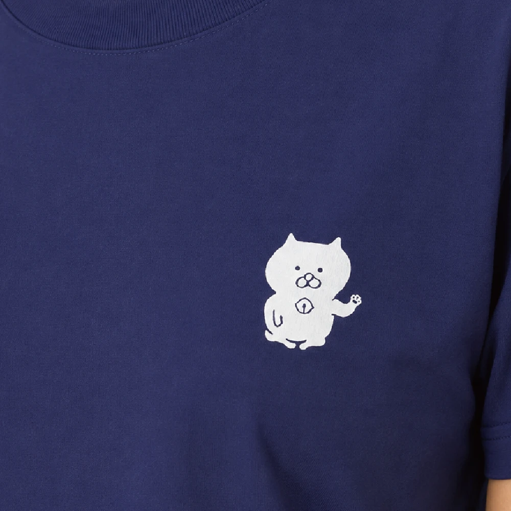 ねこもん：インディゴ：Tシャツ