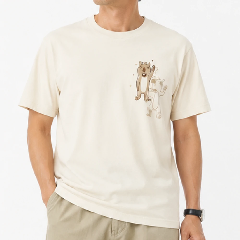 勘違い：ライトベージュ：Tシャツ