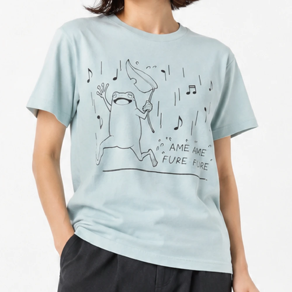 あめあめふれふれ：ライトセージ：Tシャツ