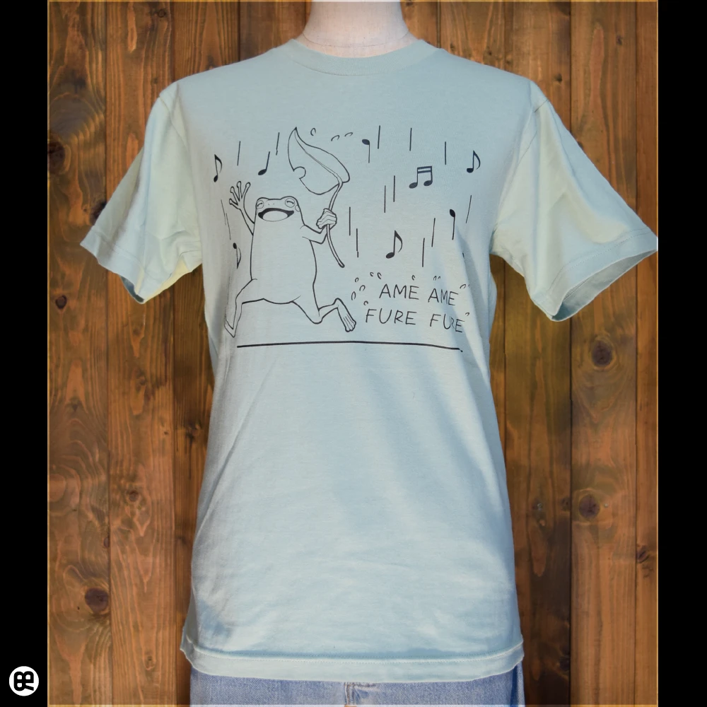 あめあめふれふれ：ライトセージ：Tシャツ