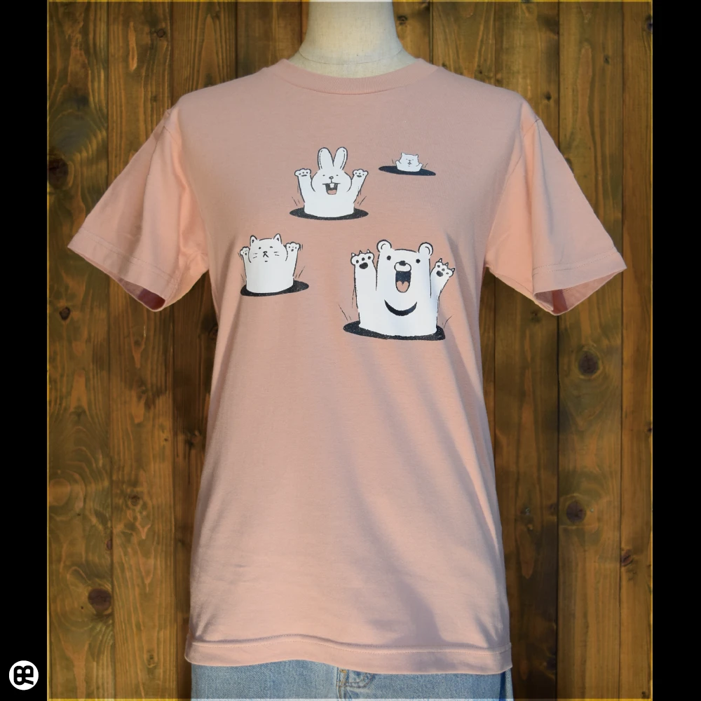 ホールアニマルズ：ダスティピンク：Tシャツ