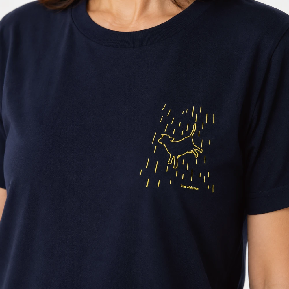Cow Abduction：ネイビー：Tシャツ