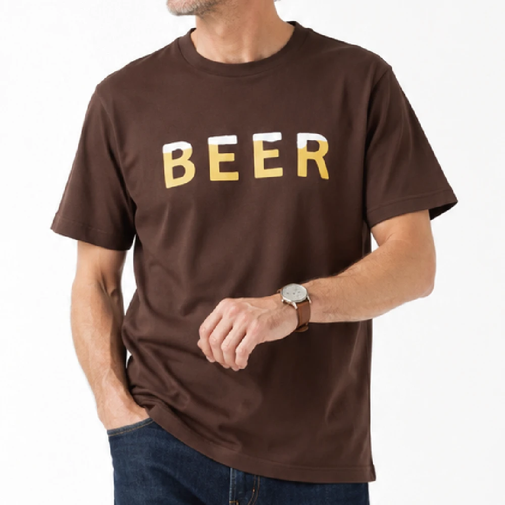 BEER：ダークブラウン：Tシャツ
