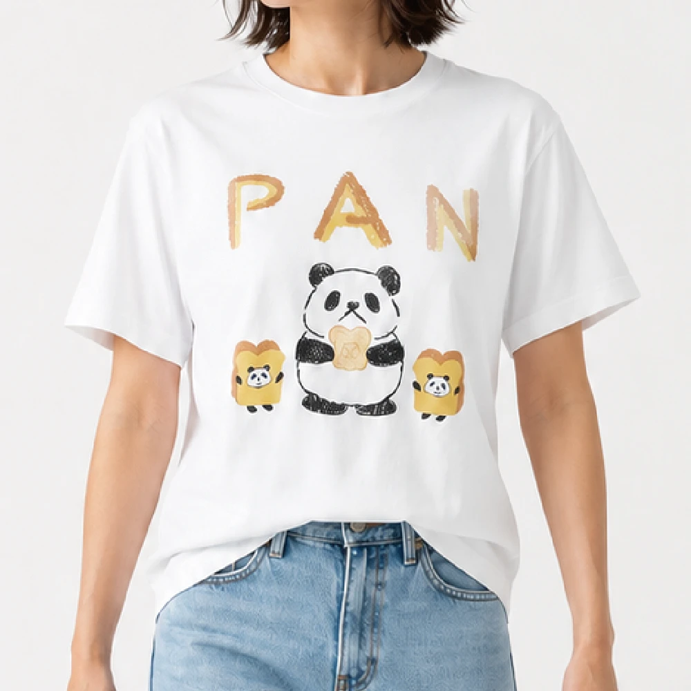 PAN：ホワイト：Tシャツ