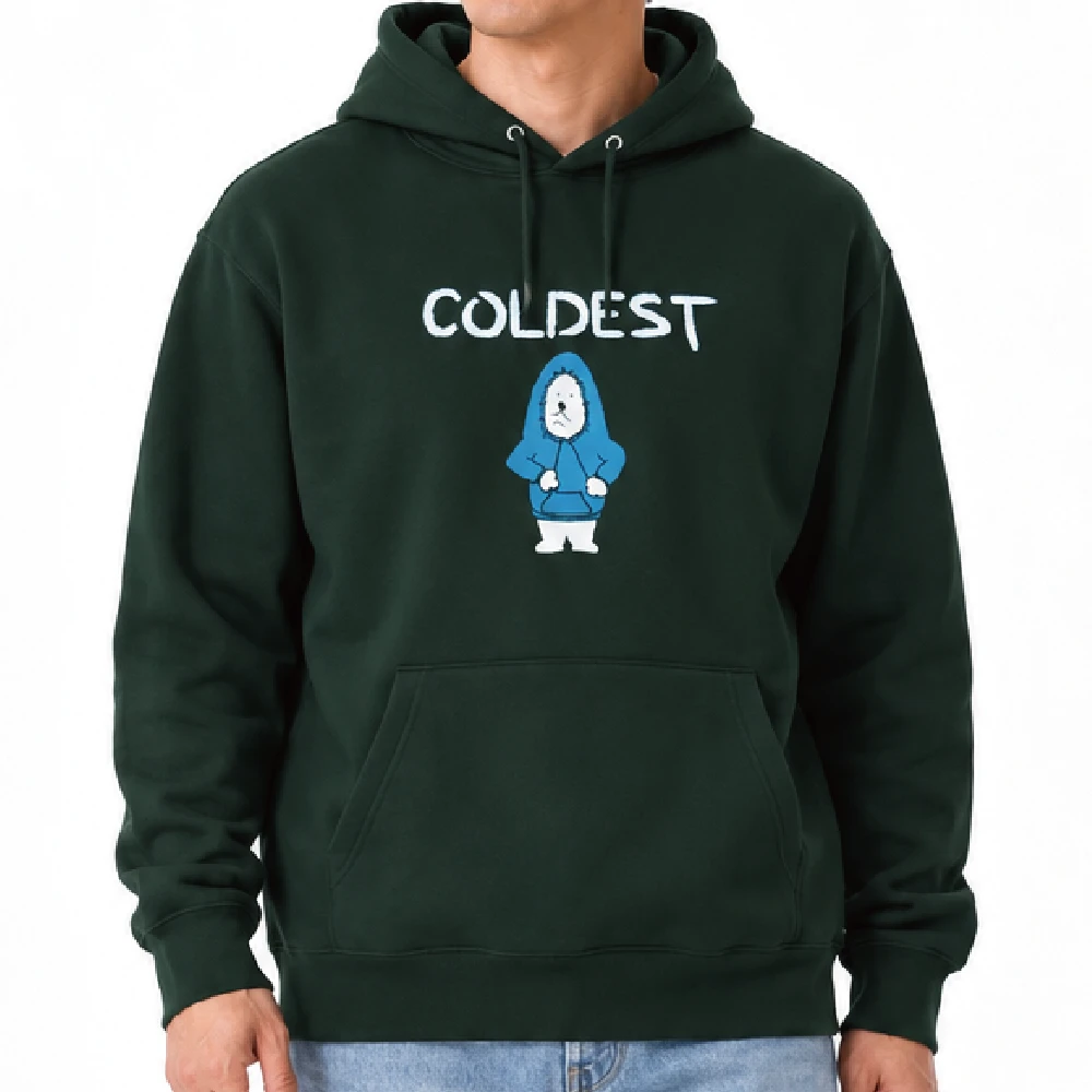 プルパーカー：薄地8.8oz：COLDEST：モスグリーン