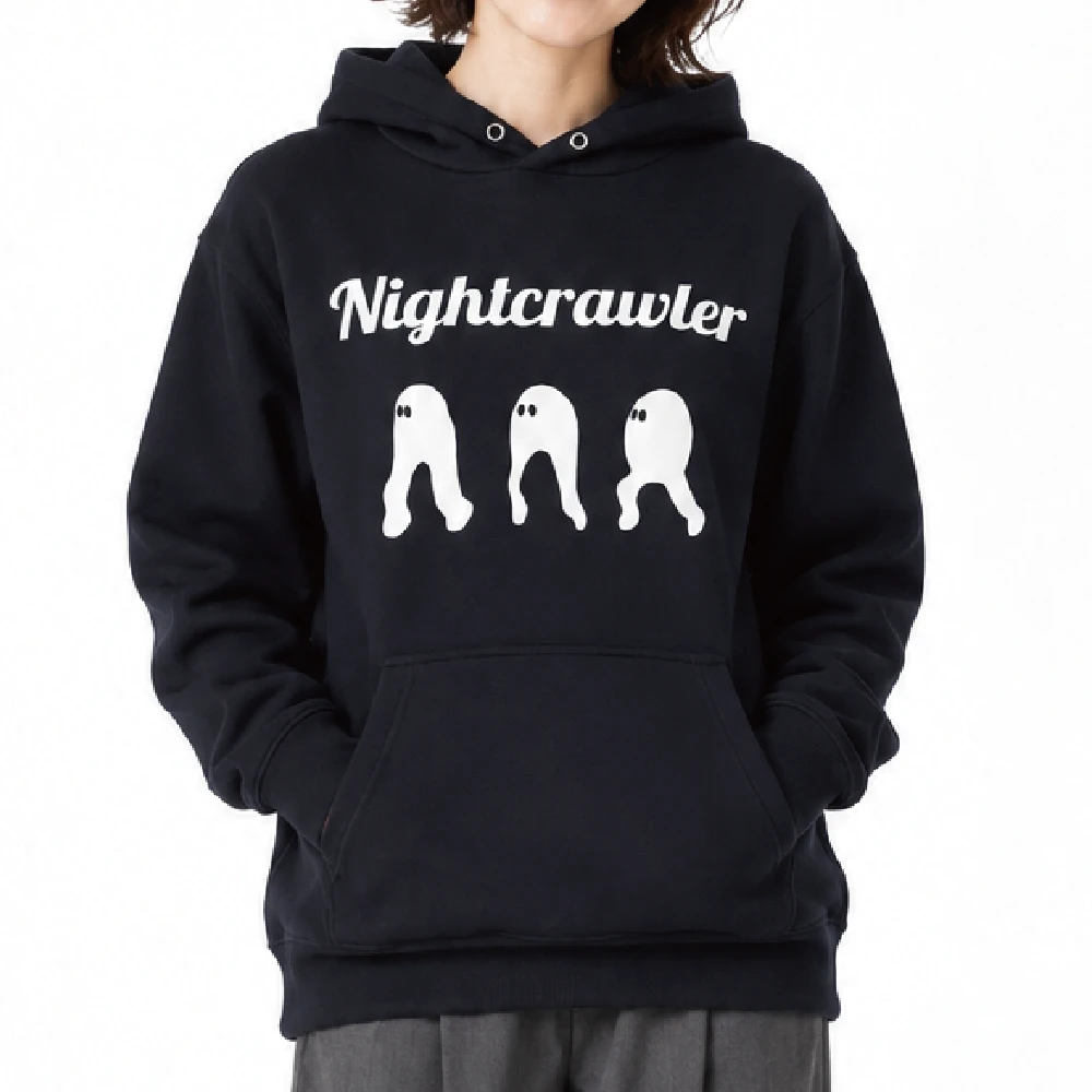 プルパーカー：薄地8.4oz：Nightcrawler：ブラック