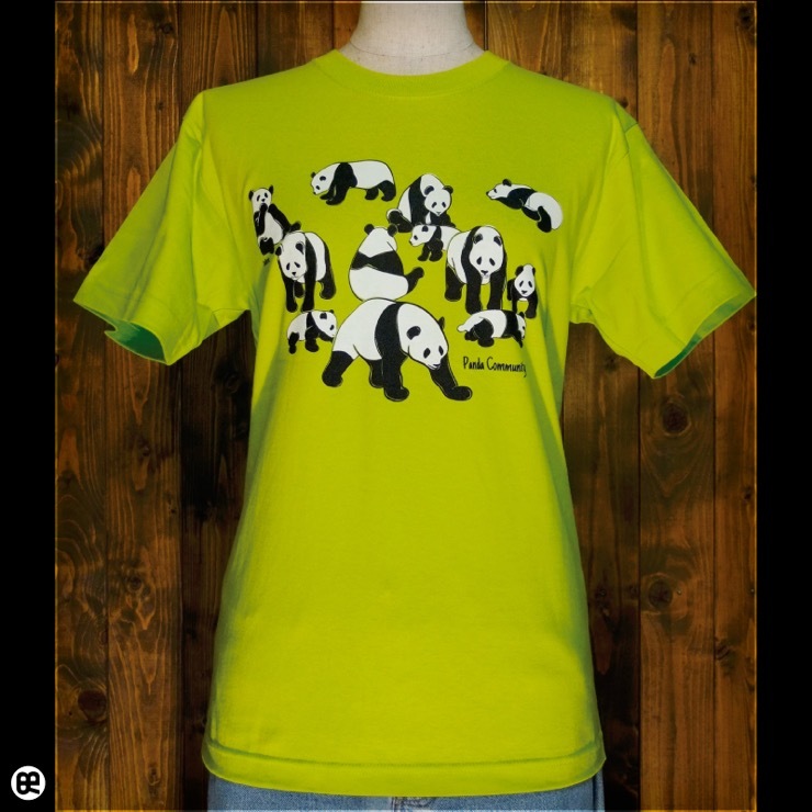 Tシャツ通販ならREDBROS.｜パンダ軍団 : ネオングリーン：Tシャツ他