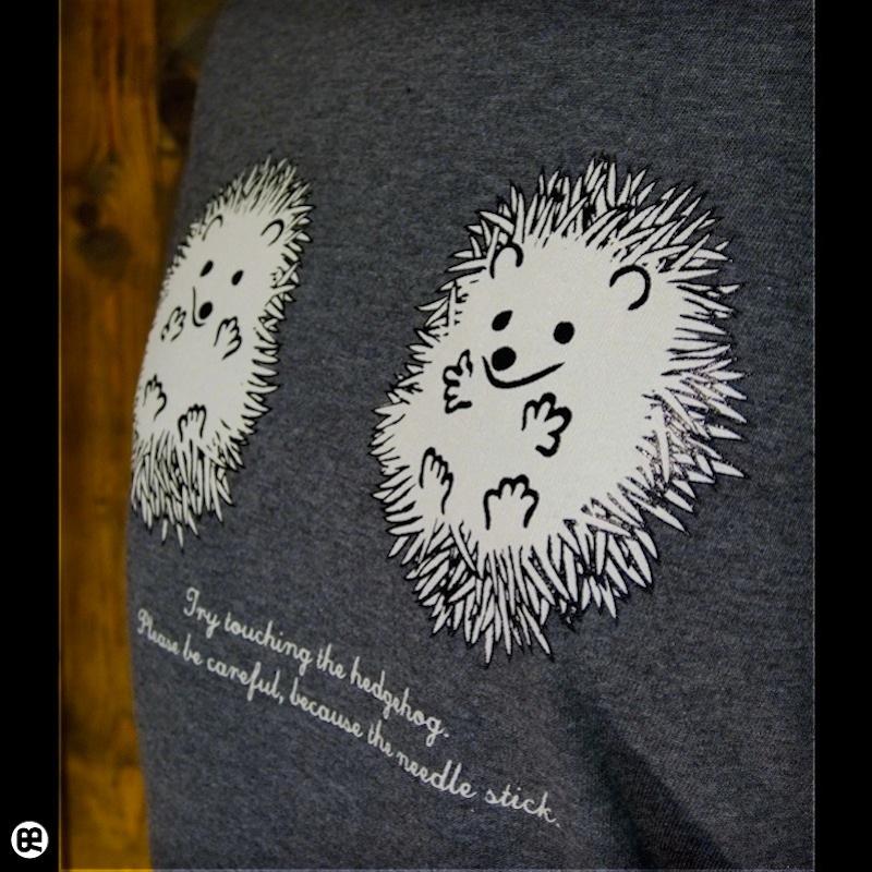 Tシャツ通販ならREDBROS.｜ハリネズミ : チャコール：Tシャツ他、大人