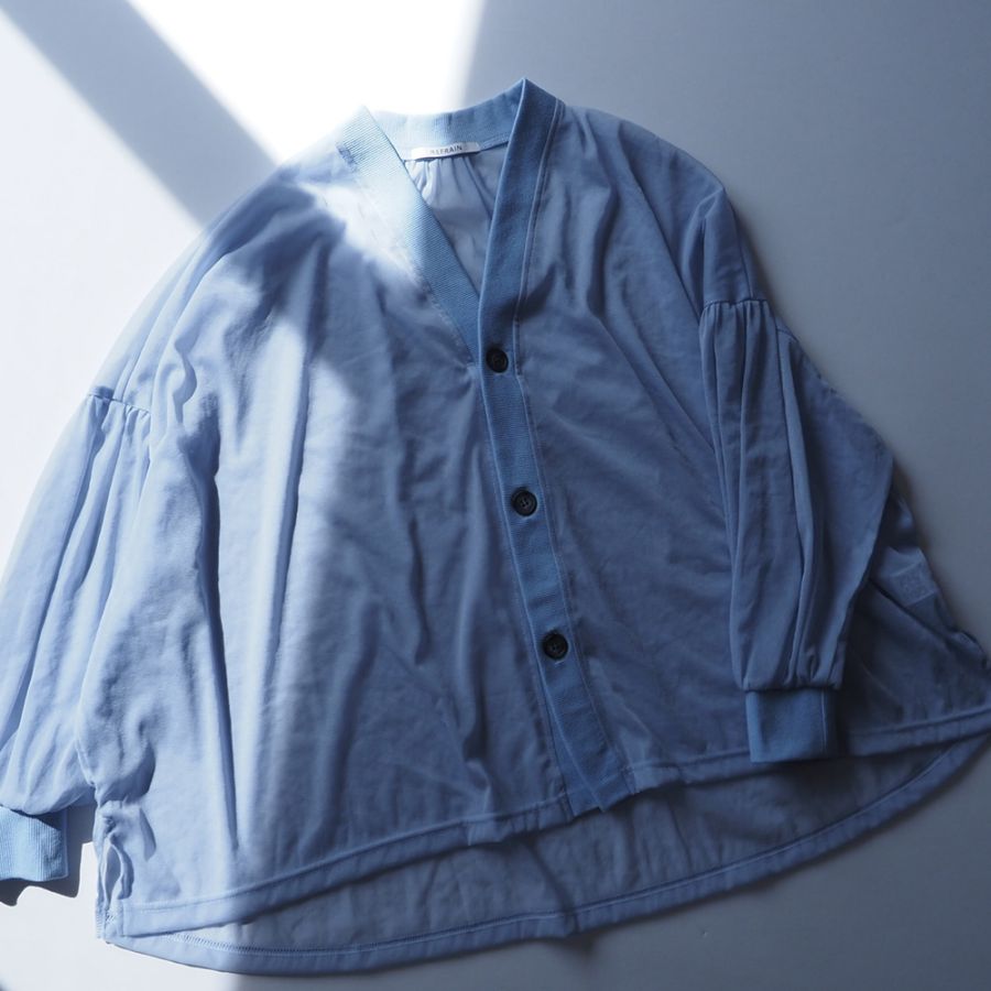 REFRAIN(リフレイン) トリコットンシフォン カーディガン 444200