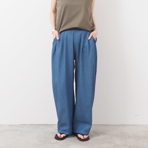 REFRAIN(リフレイン) 5.5オンスインディゴデニム タックパンツ 444905