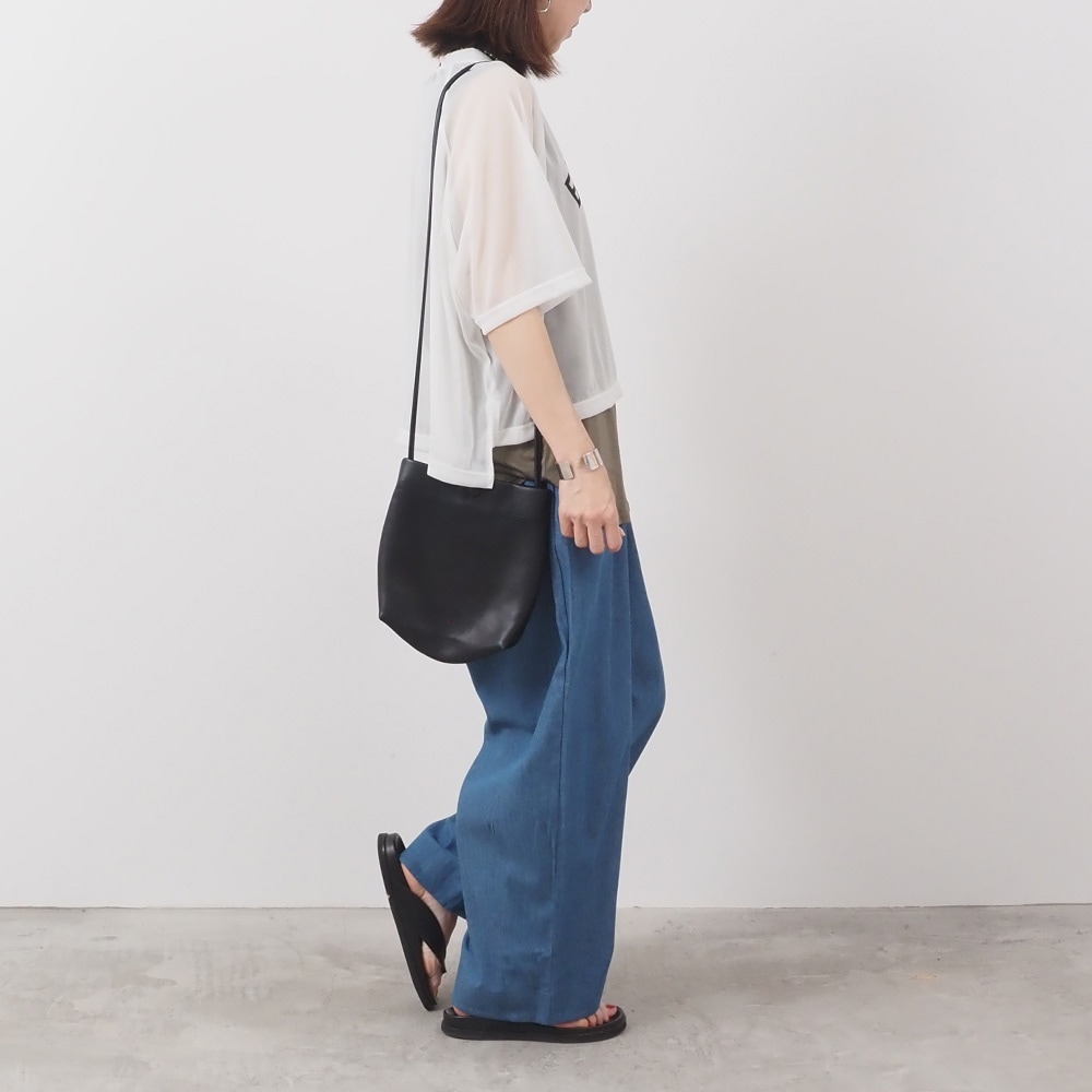 REFRAIN(リフレイン) トリコットンシフォン プリントカットソー 444201