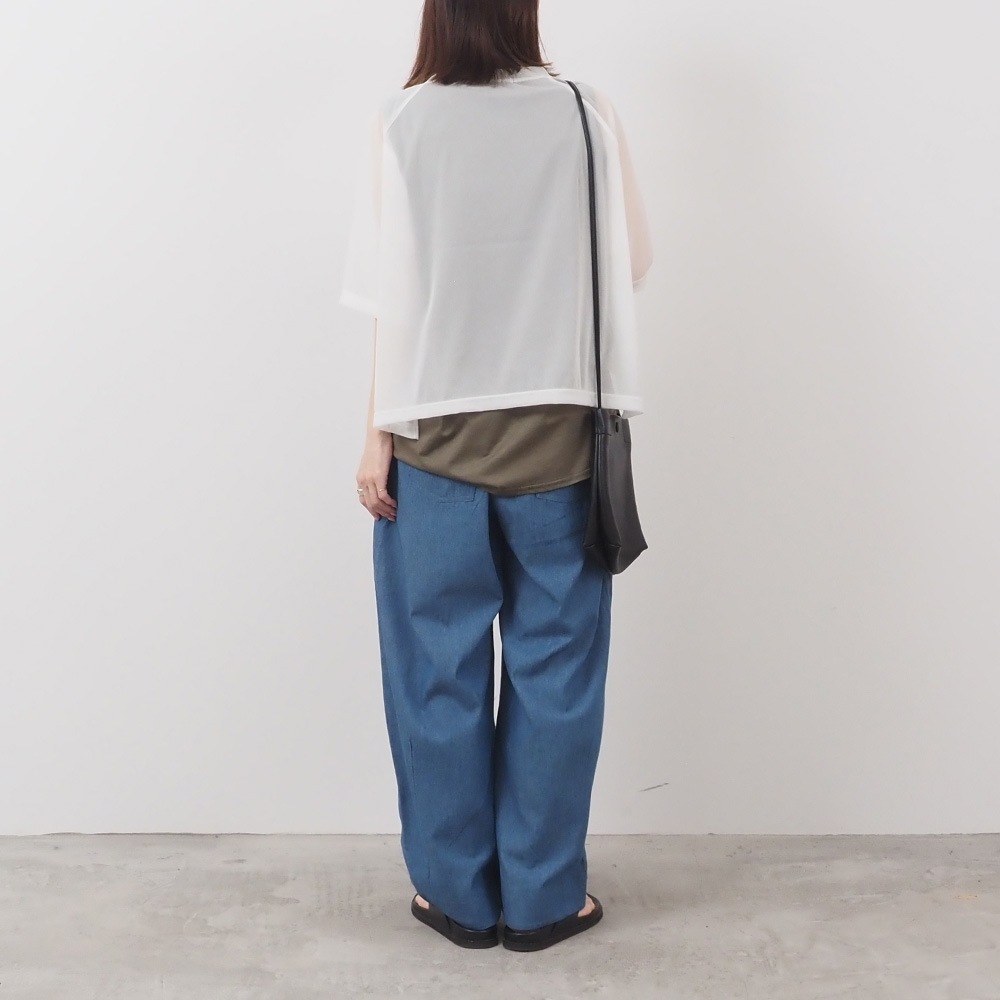 REFRAIN(リフレイン) トリコットンシフォン プリントカットソー 444201