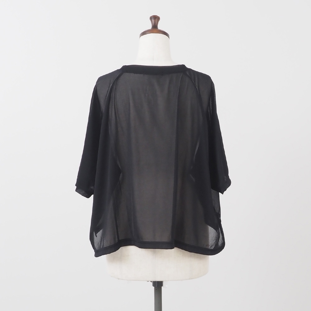 REFRAIN(リフレイン) トリコットンシフォン プリントカットソー 444201