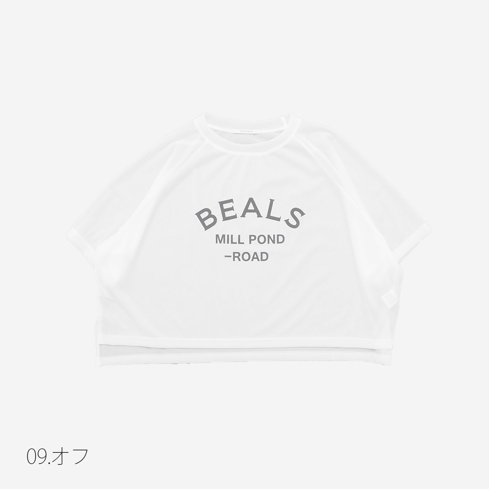 REFRAIN(リフレイン) トリコットンシフォン プリントカットソー 444201