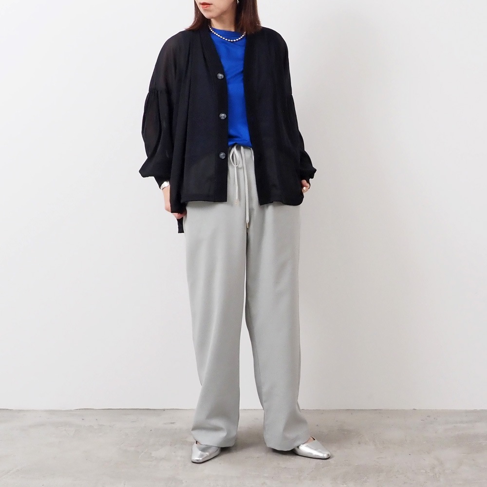 REFRAIN(リフレイン) トリコットンシフォン カーディガン 444200