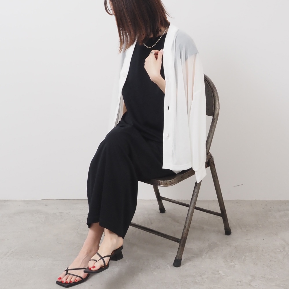 REFRAIN(リフレイン) トリコットンシフォン カーディガン 444200