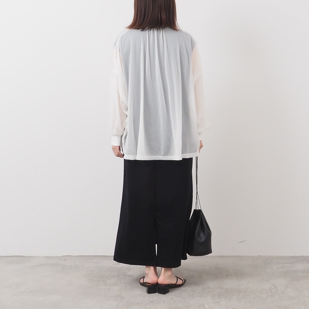 REFRAIN(リフレイン) トリコットンシフォン カーディガン 444200