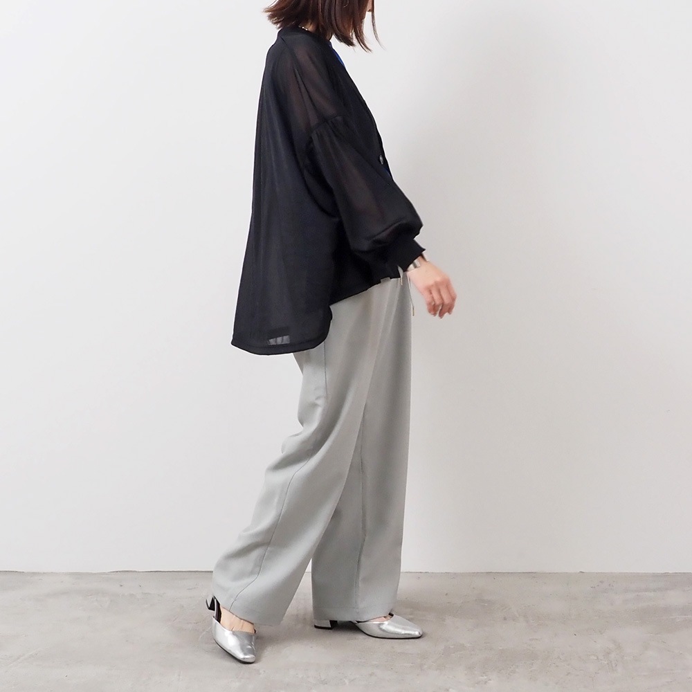 REFRAIN(リフレイン) トリコットンシフォン カーディガン 444200