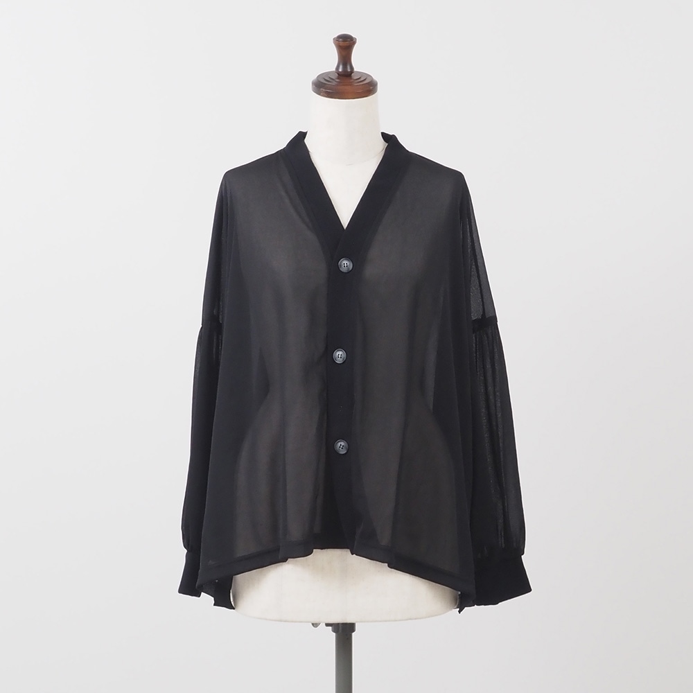 REFRAIN(リフレイン) トリコットンシフォン カーディガン 444200