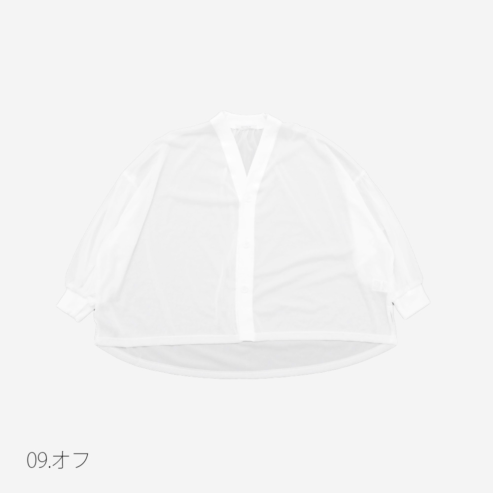 REFRAIN(リフレイン) トリコットンシフォン カーディガン 444200