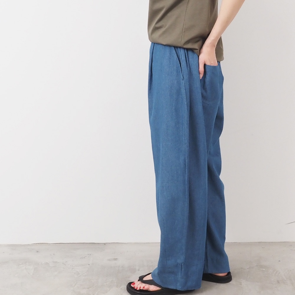 REFRAIN(リフレイン) 5.5オンスインディゴデニム タックパンツ 444905