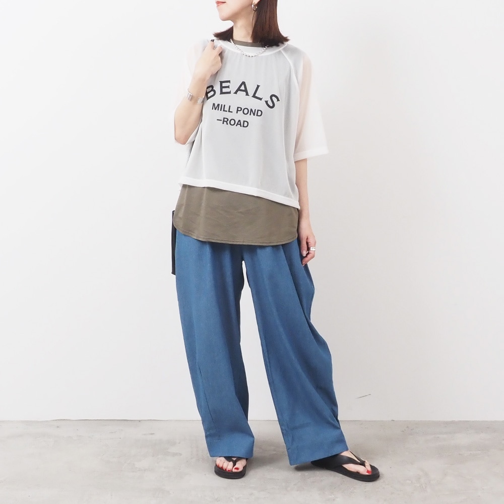 REFRAIN(リフレイン) 5.5オンスインディゴデニム タックパンツ 444905