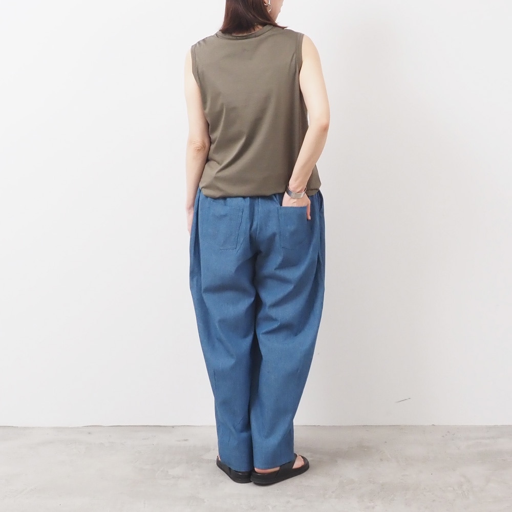 REFRAIN(リフレイン) 5.5オンスインディゴデニム タックパンツ 444905