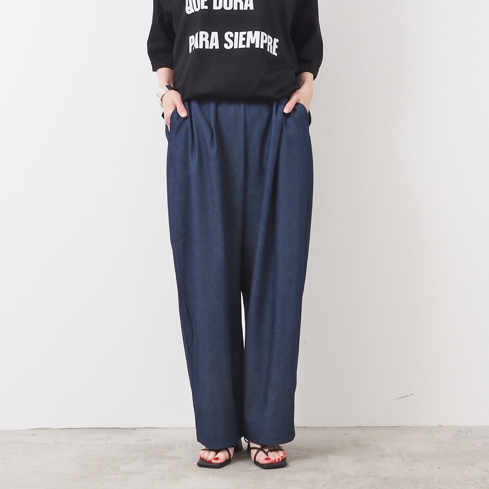 REFRAIN(リフレイン) 5.5オンスインディゴデニム タックパンツ 444905