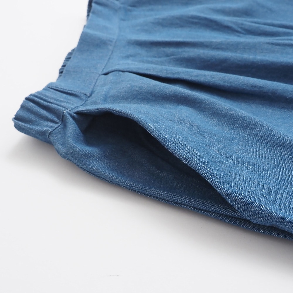 REFRAIN(リフレイン) 5.5オンスインディゴデニム タックパンツ 444905