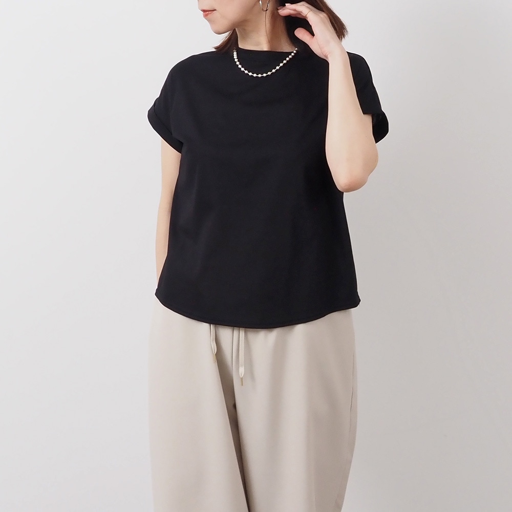 REFRAIN(リフレイン) マイヴィスC微強撚天竺　フレンチスリーブTシャツ 444212