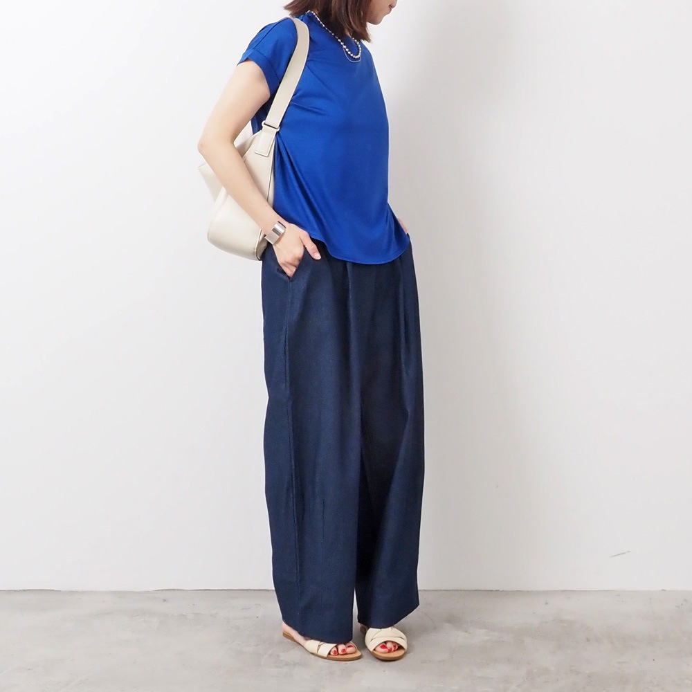 REFRAIN(リフレイン) マイヴィスC微強撚天竺　フレンチスリーブTシャツ 444212