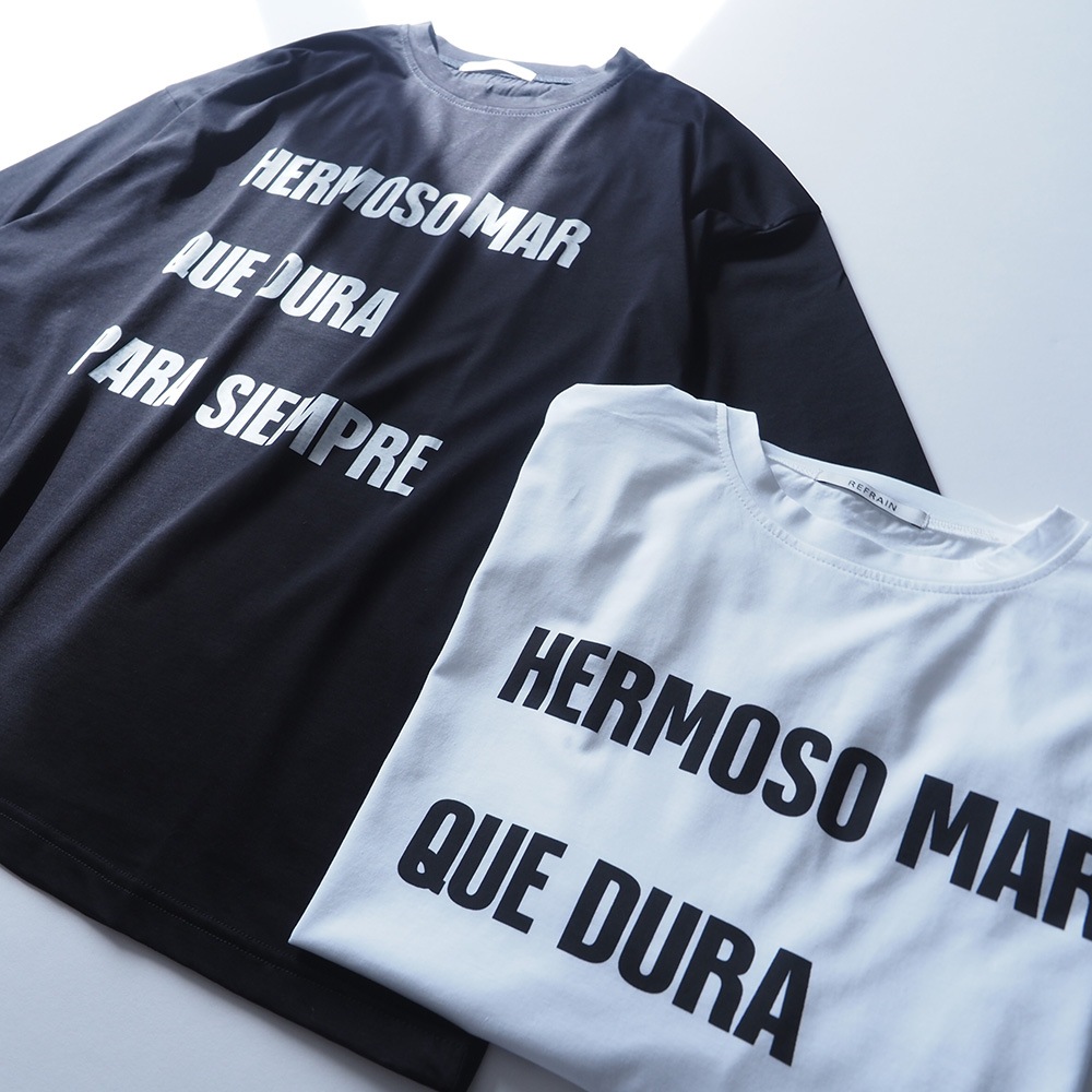 REFRAIN(リフレイン) マイヴィスC微強撚天竺 プリントTシャツ 444211