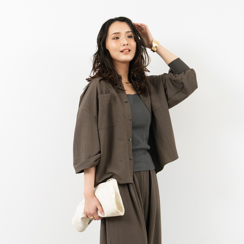 REFRAIN(リフレイン) ナチュラスムース　シャツアウター 446900