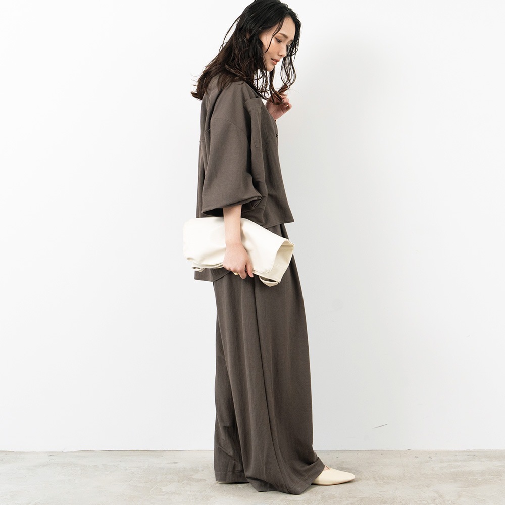 REFRAIN(リフレイン) ナチュラスムース タックパンツ 446901