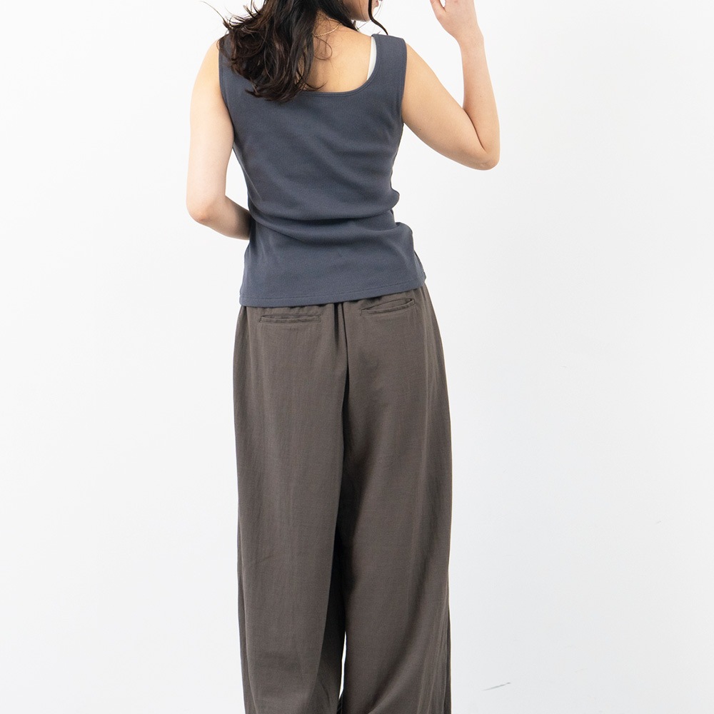 REFRAIN(リフレイン) ナチュラスムース タックパンツ 446901