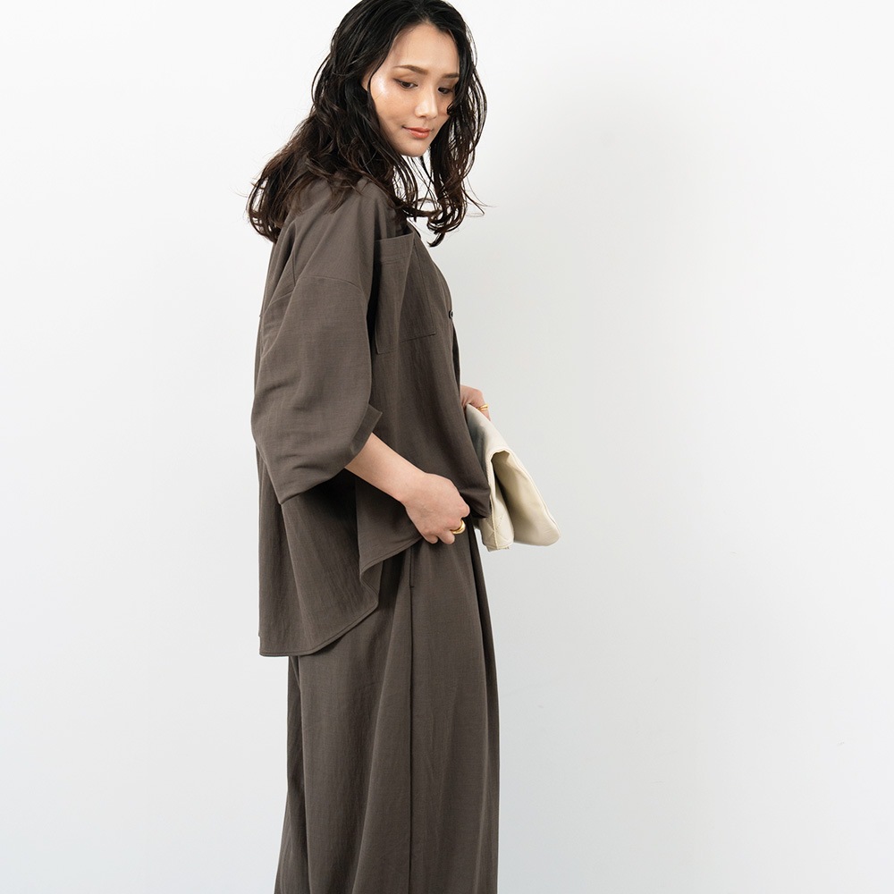 REFRAIN(リフレイン) ナチュラスムース タックパンツ 446901