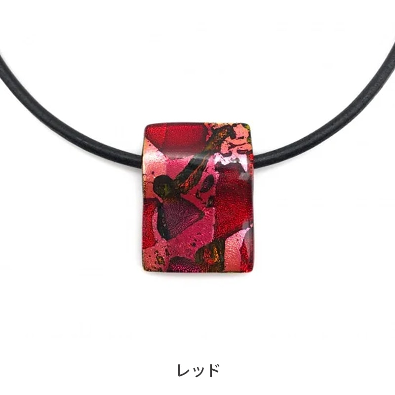 Mix] ネックレス L (革紐タイプ)全2色 | 福村硝子 | ものとアート