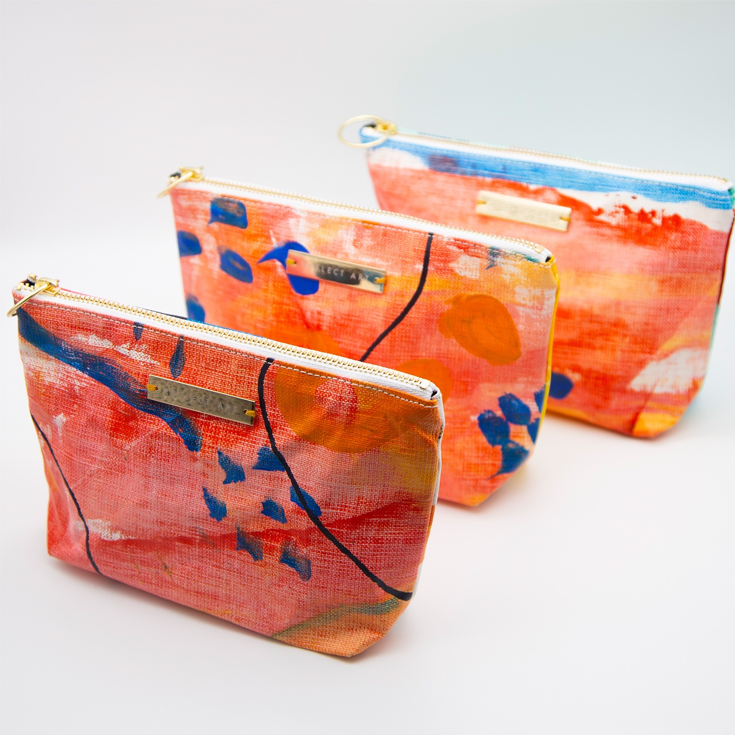 手描きのキャンバス地ポーチ【鈴木真里奈】01 | 手描きプロジェクト