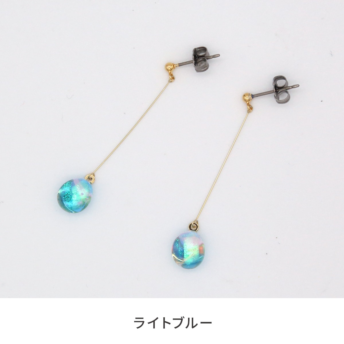 359 アクリルビーズのしずくピアス 前回も人気だった月のしずくピアス