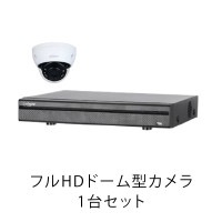 フルHDドーム型カメラ1台セット